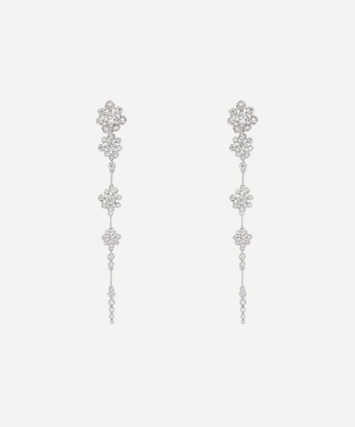 Shop Annoushka 18ct White Gold Marguerite Diamond Drop Earrings