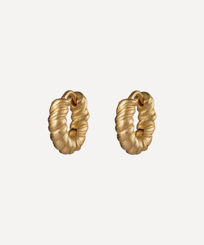 Shop Anni Lu Gold-plated Cable Hoop Earrings