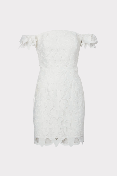 Shop Milly Britton Lace Off The Shoulder Dress In White