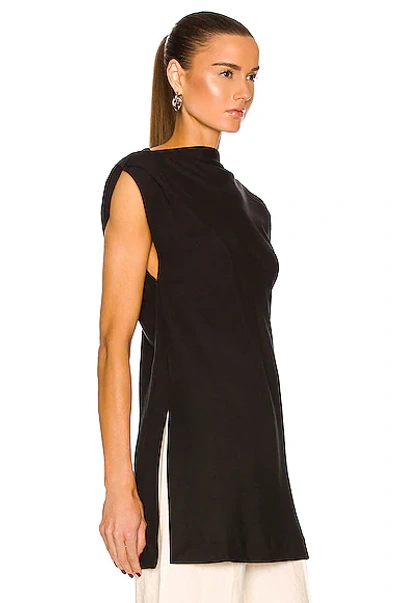 Shop St Agni Canoe Tunic Top In Black