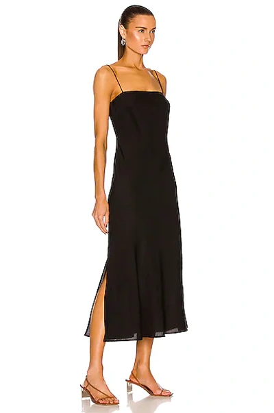 Shop St Agni Straight Neck Dress In Black