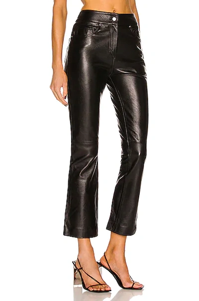 Shop Stand Studio Avery Leather Crop Pant In Black