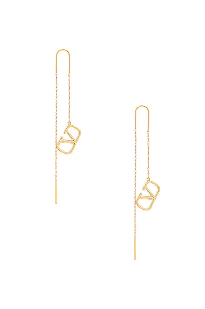 Shop Valentino Vlogo Signature Drop Earrings In Oro