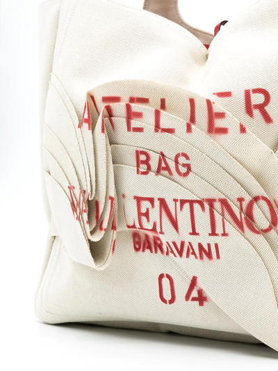 Shop Valentino Atelier 04 Logo Tote Bag In 0ne