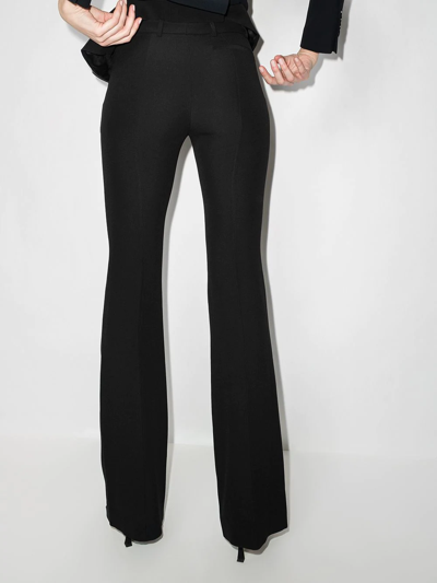 Shop Alexander Mcqueen Bootcut Tailored Trousers In Black
