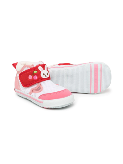 Shop Miki House Bunny Patch-detail Sneakers In Pink