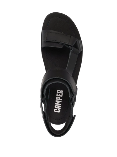 Camper Oruga Up Platform Sandals In Black