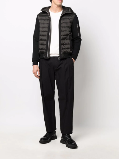 Shop Moorer Hooded Feather-down Bomber Jacket In Black