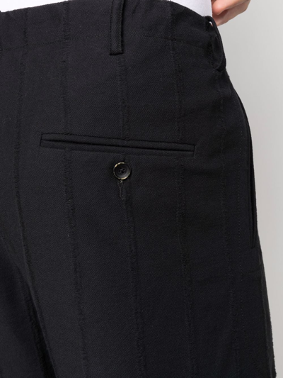 Uma Wang Drop-crotch Cropped Trousers In Black