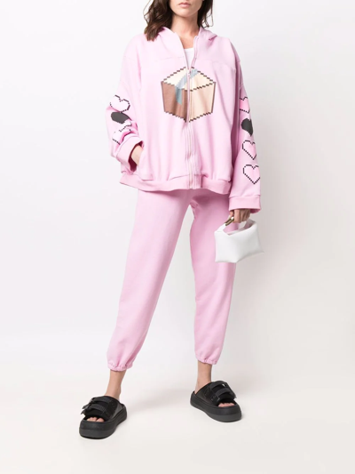 Natasha Zinko Box Cropped Track Pants In Pink
