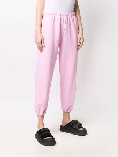 Natasha Zinko Box Cropped Track Pants In Pink