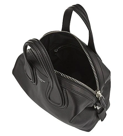 Shop Givenchy Nightingale Small Leather Shoulder Bag In Black
