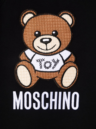 Shop Moschino Teddy Bear Logo-print T-shirt Dress In Black