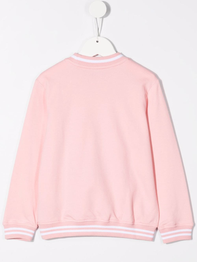 Shop Moschino Teddy Bear Logo-print Sweatshirt In Pink