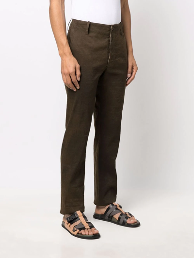 Shop Uma Wang Straight-leg Trousers In Brown