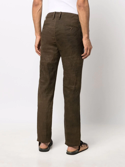 Shop Uma Wang Straight-leg Trousers In Brown