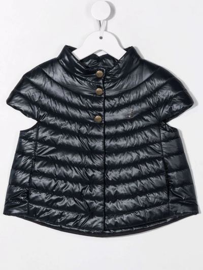 Herno Short-sleeve Puffer Jacket In Blue