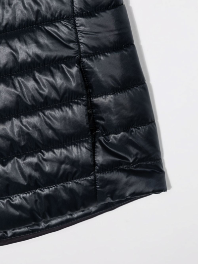 Herno Short-sleeve Puffer Jacket In Blue