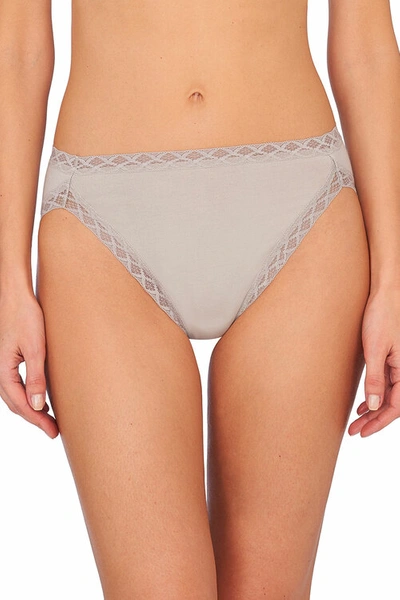 Shop Natori Bliss French Cut Brief Panty Underwear With Lace Trim In Marble