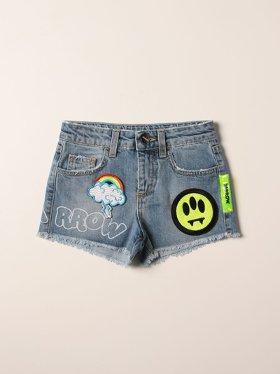 Shop Barrow Denim Shorts With Logo Patches