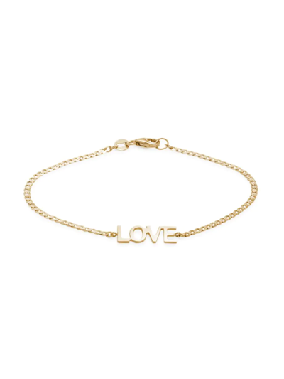 Shop Saks Fifth Avenue Made In Italy Women's 14k Yellow Gold Love Bracelet