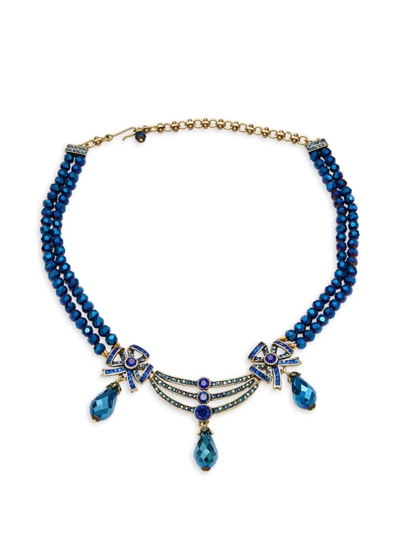 Shop Heidi Daus Women's Bow Tie Crystal Rhinestone & Glass Bead Necklace In Metal
