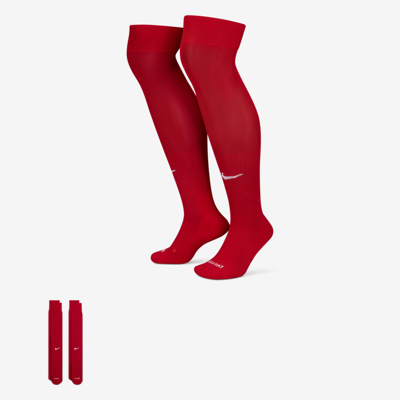Shop Nike Unisex Baseball/softball Over-the-calf Socks (2 Pairs) In Red