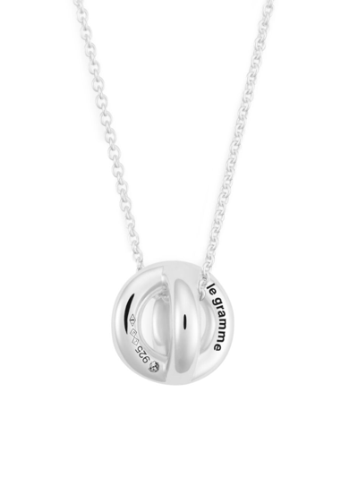 Shop Le Gramme Men's 3g Sterling Silver Entrelacs Pendant & Chain Necklace