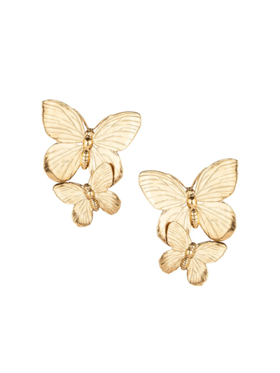 Shop Jennifer Behr Papillon 18k Gold-plated Earrings