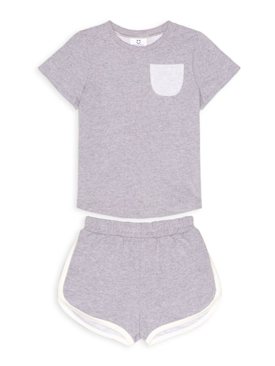 Shop Miles And Milan Baby's & Little Kid's 2-piece Avena Shorts Set In Grey