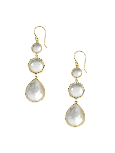 Shop Ippolita Women's Crazy 8's 18k Green Gold & Mother-of-pearl Drop Earrings
