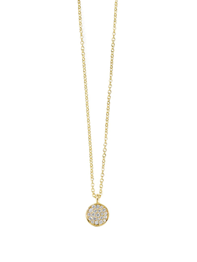 Shop Ippolita Women's Stardust Mini Flower 18k Green Gold & Diamond Pendant Necklace