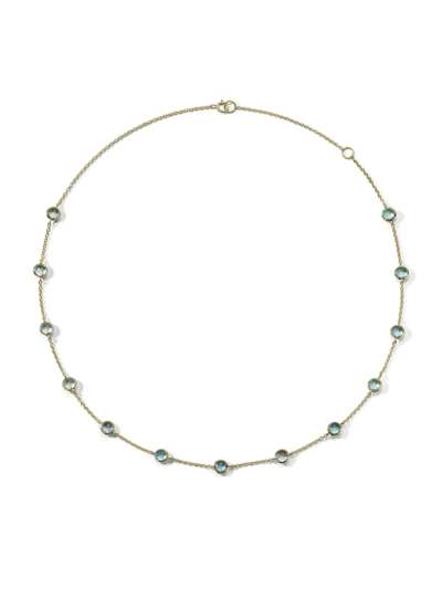 Shop Ippolita Women's Lollipop 18k Green Gold & Swiss Blue-topaz 13-stone Necklace