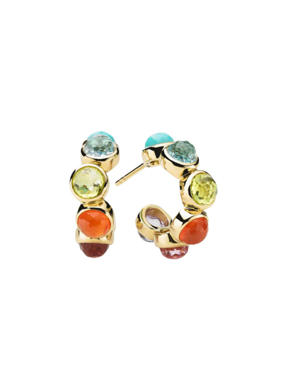 Shop Ippolita Women's Lollipop 18k Green Gold & Multi-gemstone Mini Hoop Earrings
