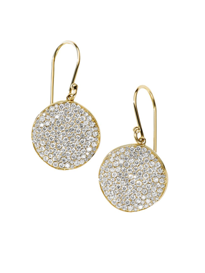 Shop Ippolita Women's Stardust Medium Flower 18k Green Gold & Diamond Drop Earrings