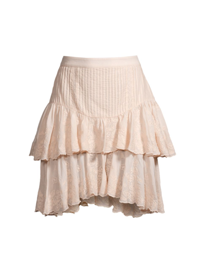 Shop Ted Baker Women's Alegria Tiered Mini Skirt In Pink