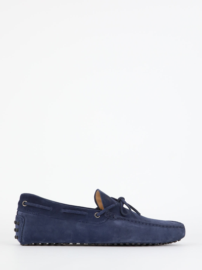 Shop Tod's Gommino Blue Loafers