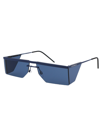 Shop Emporio Armani Sunglasses In 301880 Matte Blue