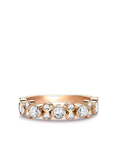 Shop Pragnell 18kt Rose Gold Bubbles Half-eternity Diamond Ring In Rosa