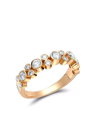Shop Pragnell 18kt Rose Gold Bubbles Half-eternity Diamond Ring In Rosa