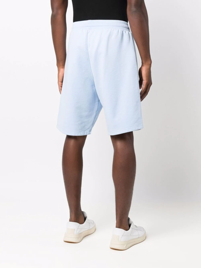 Shop Ami Alexandre Mattiussi Ami De Coeur Track Shorts In Blau