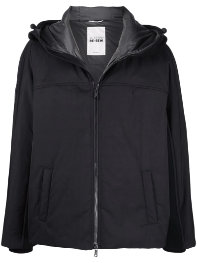 Shop Valentino Panelled Padded Jacket In Grau