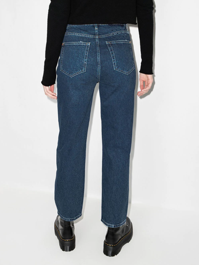 Shop Ksubi Brooklyn Bluebell Wide-leg Jeans In Blau