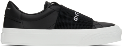 Shop Givenchy Black City Court Slip-on Sneakers In 001-black