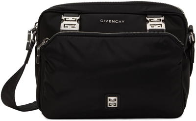 Shop Givenchy Black 4g Light Messenger Bag In 001-black