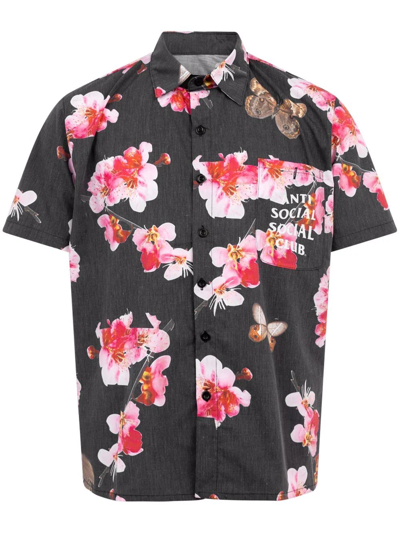 Shop Anti Social Social Club Woody Button-up Shirt In Black