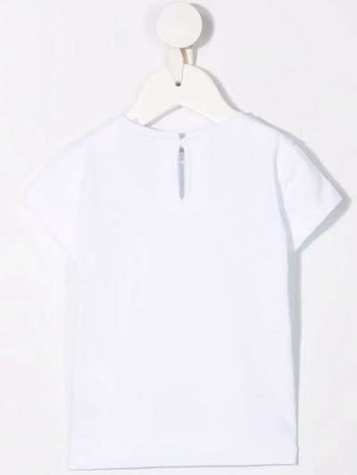 Shop Monnalisa Applique-detail T-shirt In White