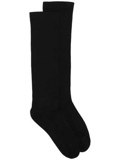 Shop Rick Owens Mid-calf Socks In Black