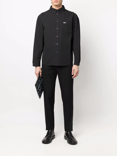 Shop Balenciaga Patchwork-detail Polo Shirt In Black