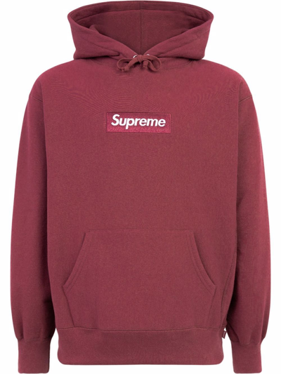 Shop Supreme Box Logo Hoodie "fw 21" Sneakers In Red
